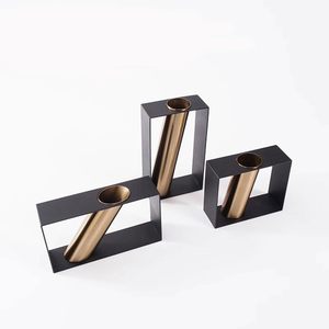 Luxury Coastal Iron Modern Decorative Tabletop Flower <b>Vase</b> Premium Eco-Friendly Home Styling - Product Image 2