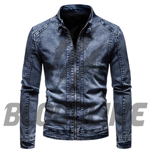 BLOODLINE INTERNATIONAL Blouson en jean pour femme, manches longues, col boutonné, fermeture à bouton unique, bleu uni délavé, hiver - Product Image 6
