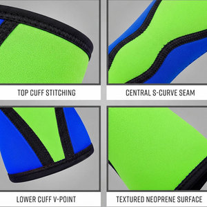 Coudières en néoprène Dynamic Fit extensibles avec surpiqûres contrastées pour le soutien du bras lors des entraînements en salle de sport – Essentiel pour la protection des coudes - Product Image 5