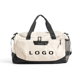 Water Resistant Beige Sports Duffel <b>Bag</b> High Capacity <b>Travel</b> Weekender - Product Image 1