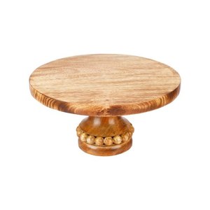 Luxury Beaded Wood <b>Cake</b> <b>Stand</b> Round Wooden Dessert Display Pedestal Platter Cupcake Holder Tray for Bakery Wedding Party <b>Stand</b> - Product Image 1
