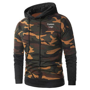Sudadera con Capucha de Camuflaje para Hombre, Corte Ajustado, Tejido de Poliéster, Estilo Casual para Otoño, Logotipo Personalizado en la Parte Delantera - Product Image 1