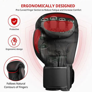 Gants de boxe MMA en cuir, respirants, à lacets, pour le soutien du poignet, logo personnalisé disponible, vente en gros - Product Image 2