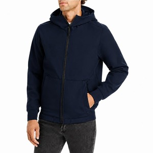 Chaqueta Softshell con Capucha Negra para Hombre, Impermeable, Cortavientos, con Cierre, Corte Regular, Ropa de Invierno, 100% Poliéster - Product Image 3