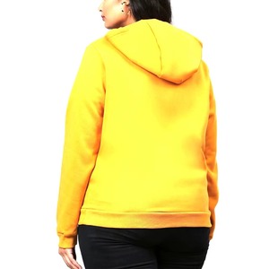 Sudadera con capucha extragrande de punto de forro polar transpirable para mujer de talla grande, informal, para primavera, con diseño frontal personalizado, solo color liso. - Product Image 5