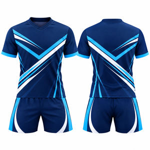 Ensemble maillot et short de rugby personnalisé, imprimé par sublimation, séchage rapide, respirant, pour équipe professionnelle, avec logo personnalisé - Product Image 1