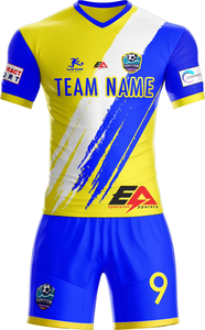 Uniformes de Fútbol para Adultos, Camiseta de Fútbol con Estampado Digital Personalizado OEM, Ropa Deportiva de Secado Rápido, 100% Poliéster - Product Image 2