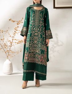 Vestidos de fiesta personalizados para mujer, atractivos trajes Shalwar Kameez de estilo indio, vestido bordado de tela Lawn y dupatta de gasa. - Product Image 6