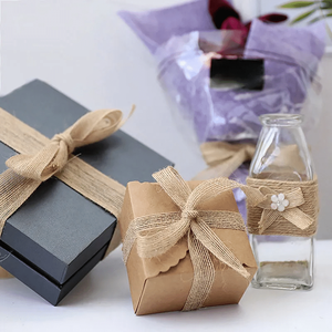 Rustic Style Jute <b>Gift</b> <b>Wrap</b> Fabric – Handmade Natural Fiber Cloth for <b>Wedding</b> and Event <b>Gift</b> Decoration - Product Image 1