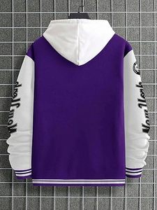 Veste d'hiver confortable pour homme, style Letterman, col rond, logo sur le devant, coupe-vent, respirante, séchage rapide, haute qualité, écologique, 100% coton - Product Image 5