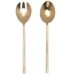 Paire de cuillères à salade en acier inoxydable durable, sans rouille, écologique, pour pique-nique en plein air, événements, restauration, expérience culinaire sophistiquée - Product Image 5