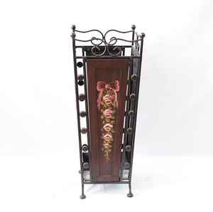 <b>Bow</b> Design Print Metal Umbrella Stand Stylish Decorative Organizer Ideal For Home Entryway And Living Room Storage From India - Product Image 2