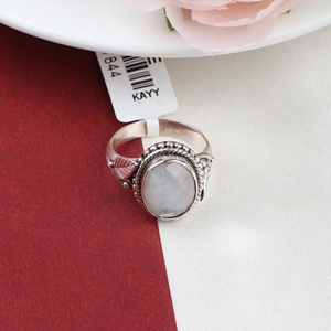 Premium High Quality Certified Natural Moonstone Gemstone 925 Solid Sterling <b>Silver</b> Bezel Setting Handmade Jewelry <b>Ring</b> - Product Image 4