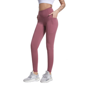 Legging de sport moulant taille haute pour femme, effet seconde peau, brossé, style Lulu, avec poches, très élastique, effet push-up, pour yoga et fitness 2026 - Product Image 3