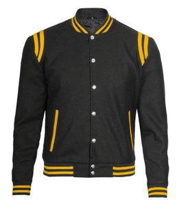 Abrigo Varsity de Moda, Mezcla de Lana con Mangas de Cuero, Ropa Personalizada, Fabricación OEM ODM, Proveedor Mayorista, Envío a Todo el Mundo - Product Image 2