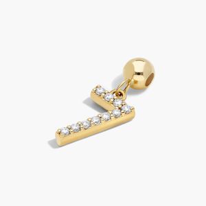 Colgante de Oro Blanco de 14K con Diamante Certificado IGI Número 7, Chapado en Rodio, Elegante Amuleto Numérico de la Suerte, Joyería Fina, Regalo para Fiesta - Product Image 5