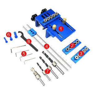Outils de travail du bois : <span class=keywords><strong>Guide</strong></span> de perçage triple 3-en-1, gabarit de précision pour perçage à angle précis - Product Image 2