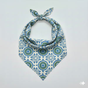 Foulard en coton respirant à motifs floraux inspirés du style vintage, couvre-tête décontracté pour femme - Product Image 5