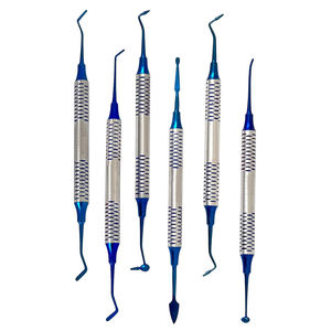 ชุดเครื่องมืออุดฟันคอมโพสิต Surtechs 6 ชิ้น เครื่องมือบูรณะฟันจากเยอรมนี ด้ามจับสีน้ำเงินแบบสองด้าน - Product Image 4