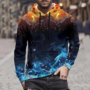 เสื้อฮู้ดดี้โอเวอร์ไซส์ผู้ชายสุดหรู ผ้าฟลีซหนานุ่ม พิมพ์ลายกราฟิกตามสั่ง สไตล์สตรีทแวร์ลำลอง - Product Image 2