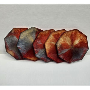 Premium Resin Glitter <b>Marble</b> <b>Coasters</b> Handmade Elegant Sparkling Drinkware Stylish Modern Tabletop Decor Artistic Resin Craft - Product Image 5