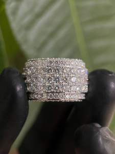 Hiphop Full Moissanite Diamond <b>Ring</b> 100% Real 925 Sterling Silver Party Wedding Band <b>Rings</b> for Women Bridal Engagement Jewelry - Product Image 3