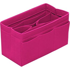 Large Rose 14-Pocket Felt Purse Organizer Insert Handbag Tote <b>Bag</b> <b>Charm</b> with <b>Bag</b> Organizer Insert <b>Bag</b> Rose Large - Product Image 1
