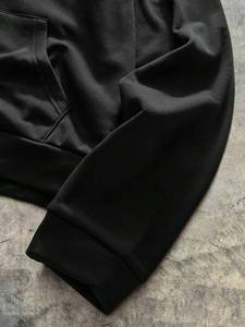 <b>Black</b> Faux Fur Hood <b>Men</b> <b>Hoodies</b> Full Zip Fleece Heavyweight Custom Logo Solid Color Streetwear Winter Wear Bulk <b>Hoodies</b> Supplier - Product Image 6