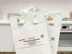 W Cut Biodegradable <b>Compostable</b> PE Shopping <b>Bags</b> Flexo Printing Heat Seal UKHI Brand-Wholesale Haryana Custom Orders Accepted - Product Image 4