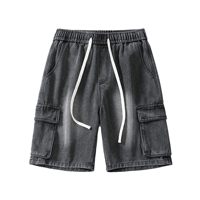 Shorts cargo pour homme, couleur unie, taille à cordon, shorts en coton, style décontracté avec poches, design respirant