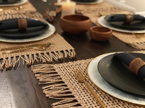 Assiette de présentation de luxe en nacre naturelle, ronde, en coquille de Capiz blanche, décorative, avec bord doré, pour événements et fêtes, vente en gros - Product Image 5