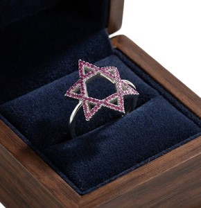 Anniversary <b>Ring</b> Natural Ruby Cut Diamond <b>Ring</b> 10K 14K 18K Solid Gold Vintage Engagement <b>Ring</b> Wedding Jewelry Hexagram Open <b>Ring</b> - Product Image 4