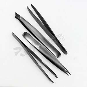 Ensemble de pinces à sourcils de haute qualité RMI, personnalisées, couleur plasma noire - Product Image 3