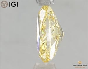 Diamant ovale de 1,00 carat, couleur jaune vif fantaisie, clarté VS2, cultivé en laboratoire CVD, certifié IGI, bijoux de mariage - Product Image 6