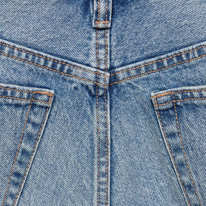 Shorts en jean décontractés pour femme de haute qualité, coupe droite, taille mi-haute, bleu délavé et déchiré, pour l'été - Product Image 6