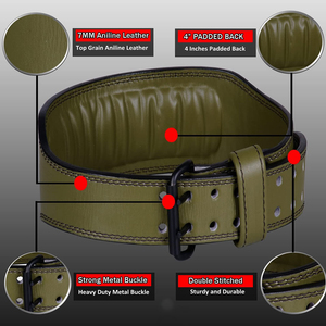 Cinturón de Levantamiento de Pesas para Mujer, Hecho en Pakistán, Personalizado, Premium, de Cuero PU de 4 Pulgadas, Resistente, para Gimnasio y Fitness, Cinturón de Powerlifting de 7 mm - Product Image 2