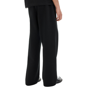 Pantalon de jogging décontracté unisexe en molleton doublé, coupe ample, taille élastique avec cordon de serrage, jambe large, pour le sport et la détente, vente en gros - Product Image 2