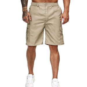 Best Selling <b>Men's</b> Casual Cotton Shorts High Quality Loose Fitting Workout <b>Trunk</b> Side Pockets Solid Board Shorts Plain Dyed - Product Image 4