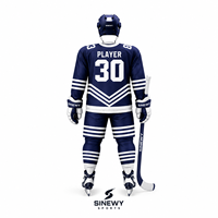Maillot de hockey sur glace pour homme SINEWY SPORTS, manches longues, col en V, sublimé, polyester 400g, évacuation de l'humidité, automne, nom d'équipe personnalisé