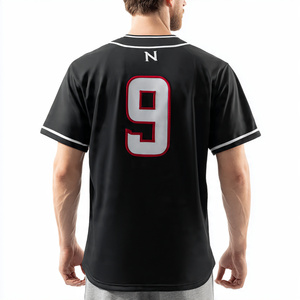 Maillot de baseball respirant, anti-humidité, séchage rapide, col en V, 100% polyester, maillot de baseball pour homme, maillots de baseball américains - Product Image 2