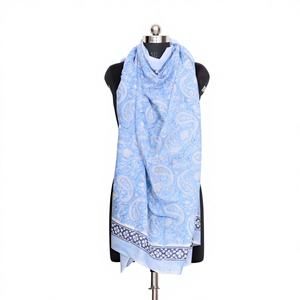 Pareo de algodón ligero hecho a mano para verano, estampado a mano, perfecto como pañuelo de playa, cubierta de traje de baño para mujer, regalo para ella - Product Image 1