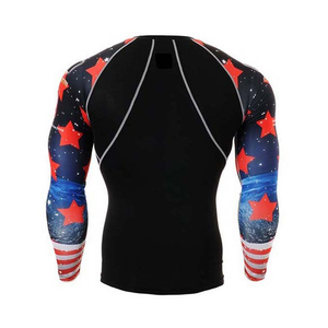 เสื้อรัดกล้ามเนื้อผู้ชายแบบ OEM ผลิตตามสั่ง ผ้าโพลีเอสเตอร์ระบายอากาศ แห้งเร็ว เหมาะสำหรับออกกำลังกาย กีฬาทางน้ำ และเล่นเซิร์ฟ - Product Image 6