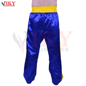 Servicio OEM, Diseño Único, Última Calidad, Pantalones de Kickboxing Azules y Amarillos con Escritura Bordada, Pantalones de Kickboxing para Adultos - Product Image 3