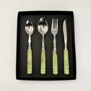 ชุดช้อนส้อมสแตนเลสคุณภาพสูงพร้อมด้ามจับเรซิ่น สำหรับใช้ในโรงแรมและที่บ้าน ราคาถูก - Product Image 2