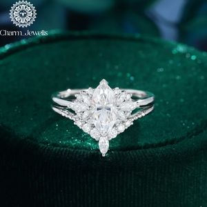 Anillo de Compromiso con Moissanita Corte Cojín y Diseño Floral, Plata 925, Engaste de Garras, Clásico, Certificado IGI, Romántico para Mujer - Product Image 4
