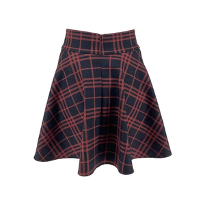 Falda Mini Vintage a Cuadros de Alta Calidad para Mujer, Cintura Alta, con Cordones Ajustables, Tejido, Estilo A-Line, Venta al Por Mayor - Product Image 2
