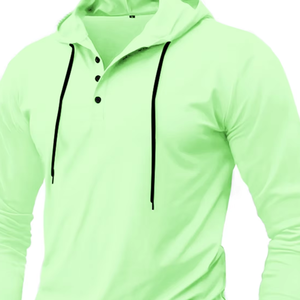 Sweat à capuche pour homme, sport d'hiver en plein air, coupe régulière, manches longues, cordon de serrage, respirant, 100% coton molletonné, service OEM, 400 Solid - Product Image 1