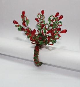 Anillo de Servilleta Ecológico de Cristal con Diseño de Árbol Floral para Decoración de Mesas de Boda - Product Image 3