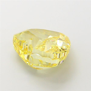Elegante y llamativo diamante suelto de laboratorio en forma de corazón, color amarillo intenso, 411 quilates, VS1, corte excelente, certificado por IGI, para joyería de lujo. - Product Image 2