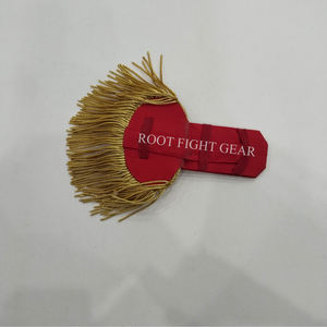 อุปกรณ์ตกแต่งเครื่องแบบยุทธวิธี แถบประดับไหล่สีแดงคุณภาพสูง พร้อมพู่ห้อยและเส้นลวดทองคำ สำหรับวงโยธวาทิต - Product Image 3